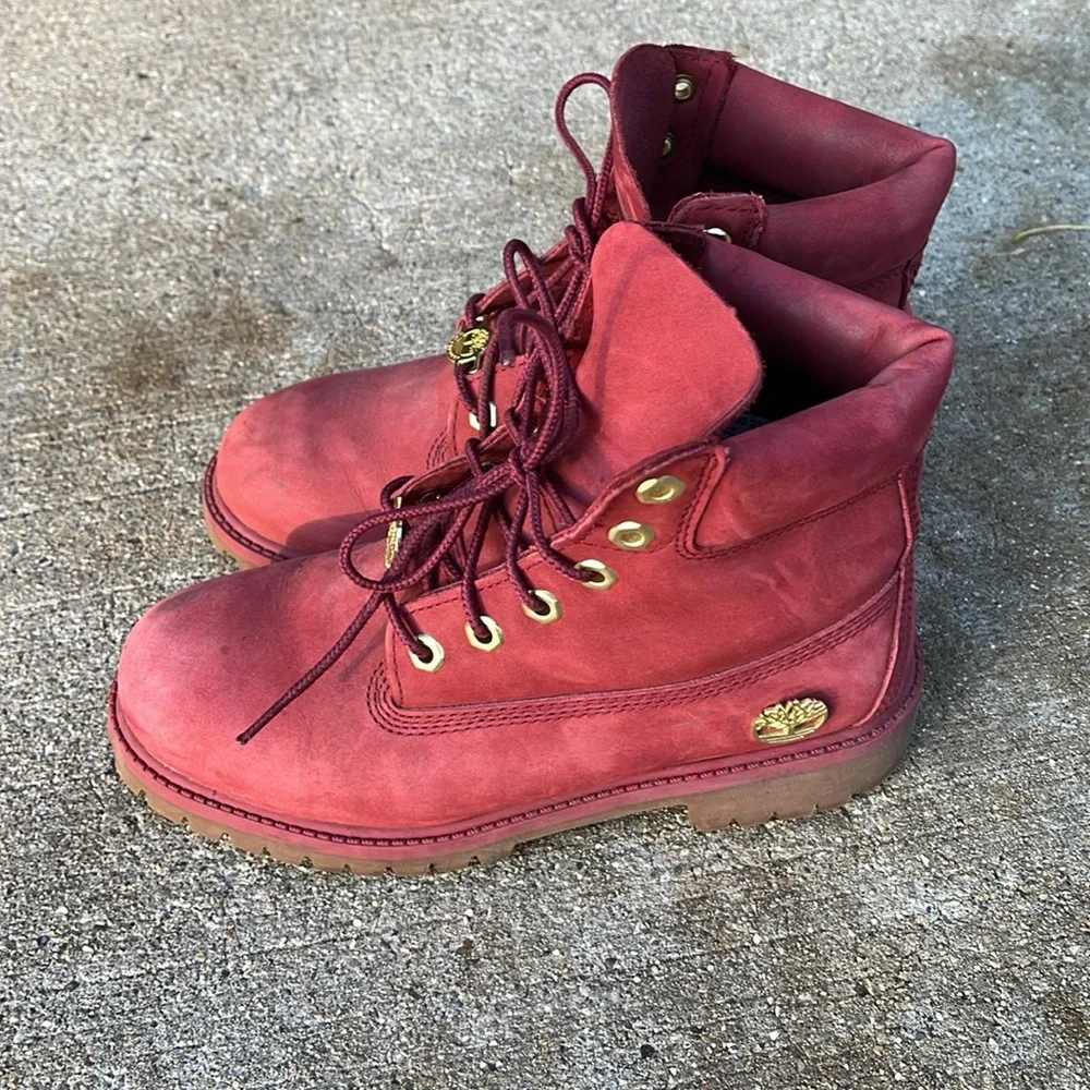 Timberland boots kids 4 burnt faded red - Picture 5 of 13